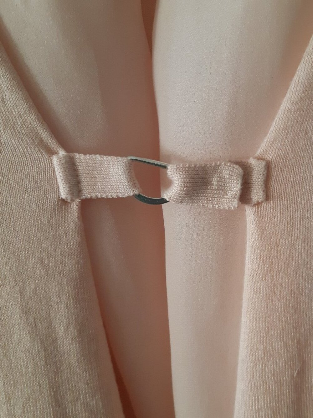 *NWOT Zara Rayon Knit Chiffon Shawl Collar Cardigan Soft Ballet Pink Medium - Picture 6 of 11